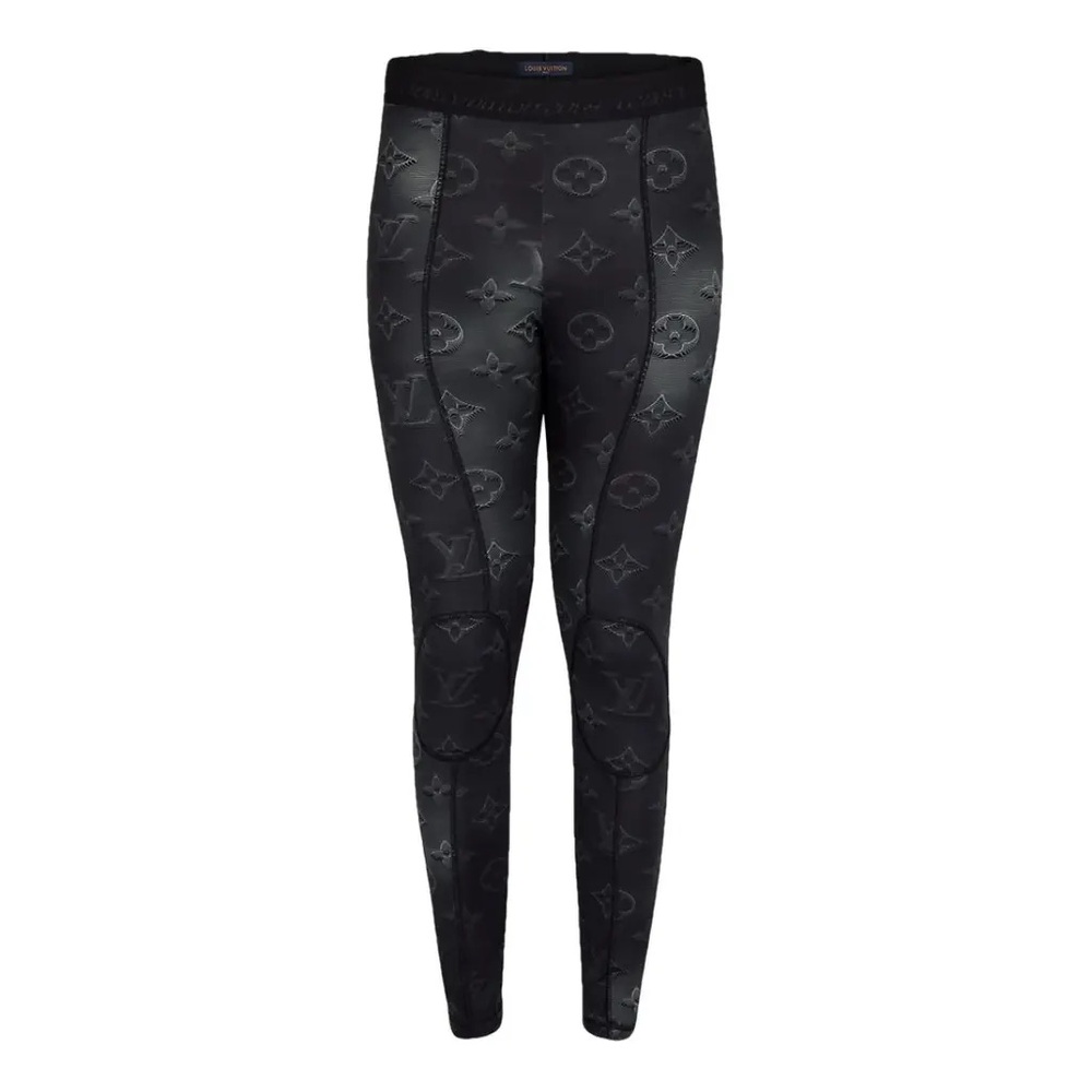 Louis Vuitton Black Monogram Jacquard Leggings